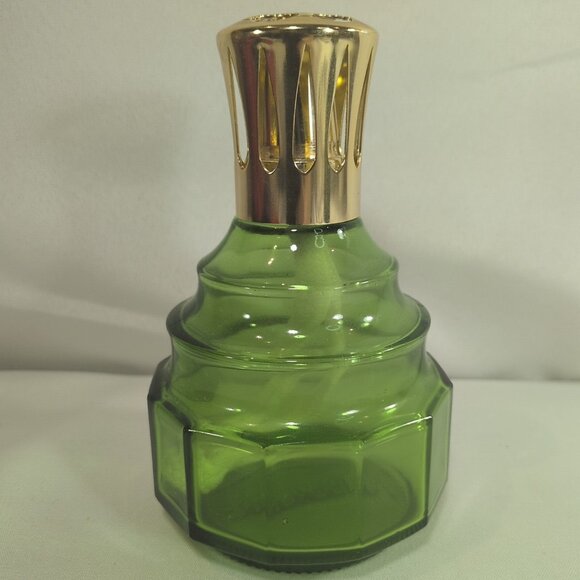 Lampe Berger Fragrance Oil Lamp Green Gold Ondine Emerald Diffuser France VTG - Picture 1 of 13